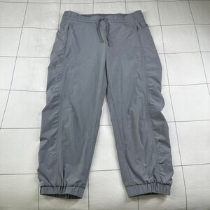 Athleta Pants Womens 4 Gray La Viva Cropped Jogger Hiking Athletic Trail Active